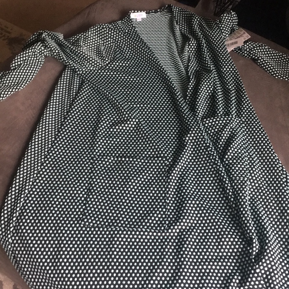 Black and Mint Dot Sarah Duster